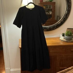 Navy Tiered Maxi Dress